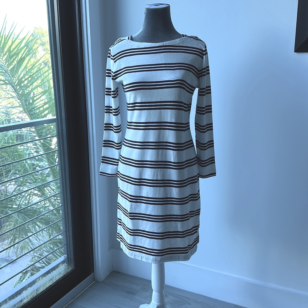 Vineyard vines blue striped cotton dress